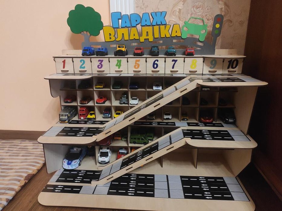 Детская гараж-парковка, дитячий паркінг, гараж, kinsmart