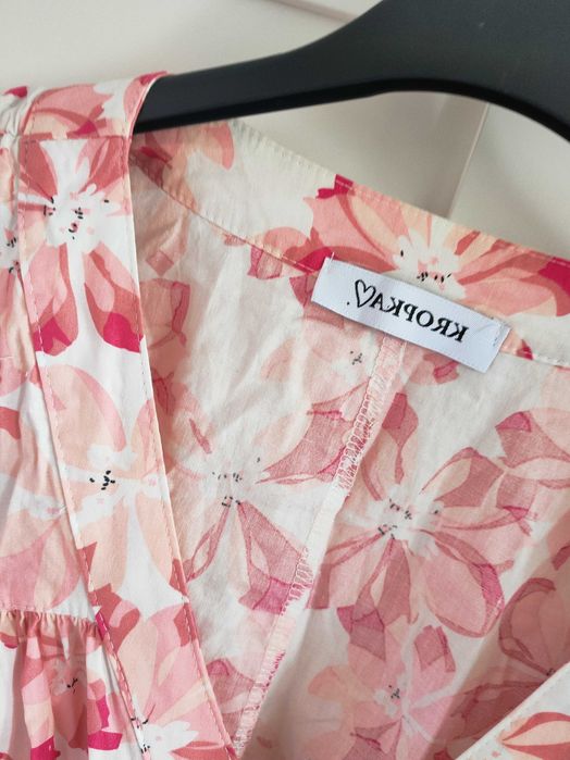 Kropka sukienka koszulowa bawełna made in poland