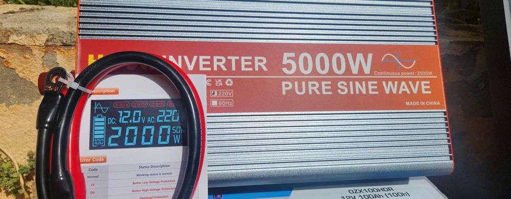 Inversor onda pura 12v 5000w reais