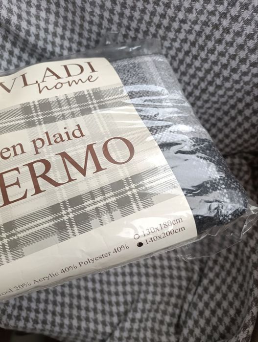 Плед Vladi Palermo 140 x 200 сіро-білий