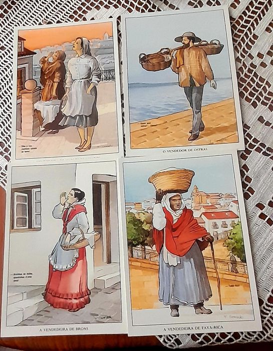 1,50€ Postais regionais portugueses e pregões