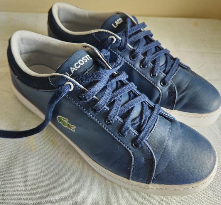 Sneakersy LACOSTE Straightset, granatowe r.39, w świetnym stanie