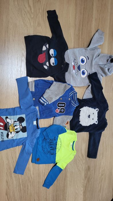 Paka body śpiochy bluzy spodnie kurtki dla chłopczyka 68-98