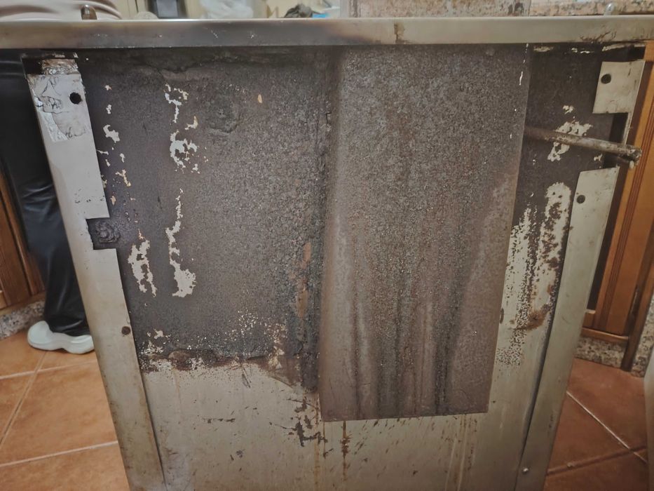 Fogão de lenha, em inox