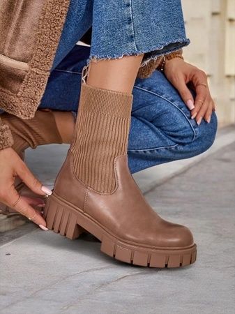 36 37 38 botki 39 40 41 z elastyczną cholewką skarpetą wsuwane ocieplo