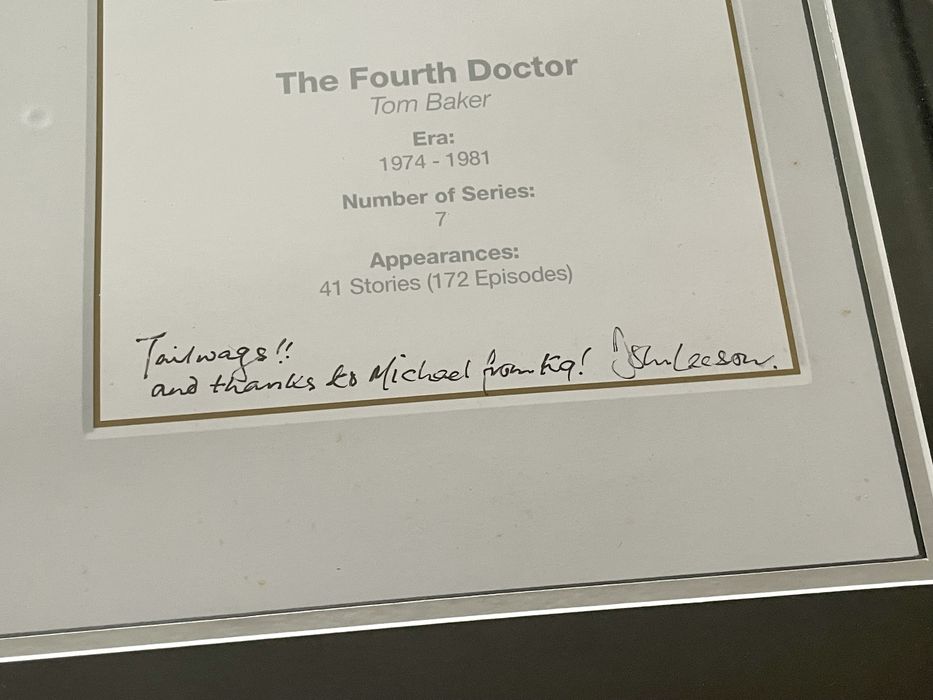 Poster Dr. Who autografado