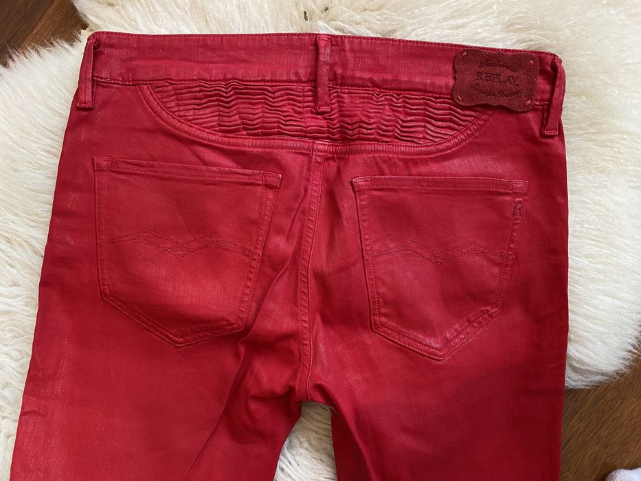 Джинсы replay красные