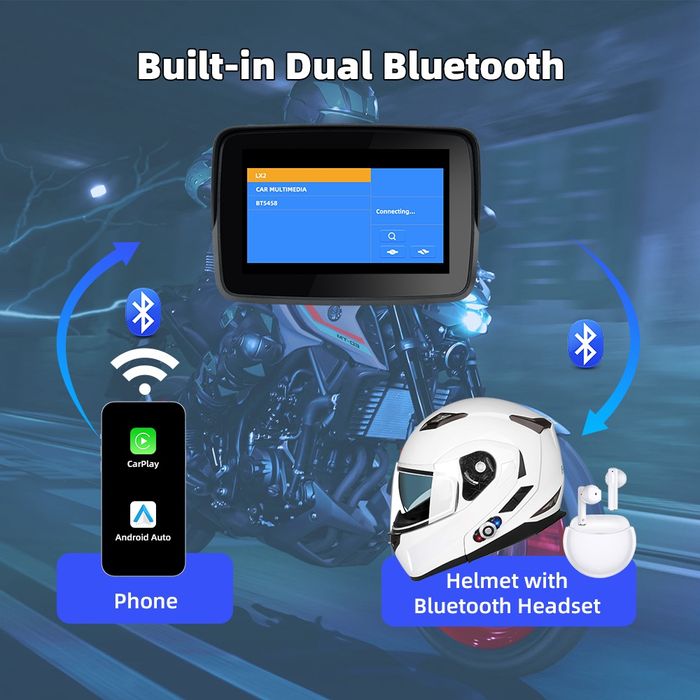 Navegador Carplay Android Auto para Moto 5 polegadas Mtc-10 NOVO