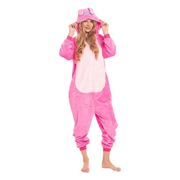 Piżama Damska Kombinezon Kigurumi Onesie Stich Różowy 175-185 cm XL