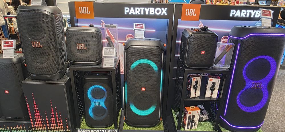 Aluguer & Venda JBL PARTYBOX Colunas / Microfones Wireless / Suportes