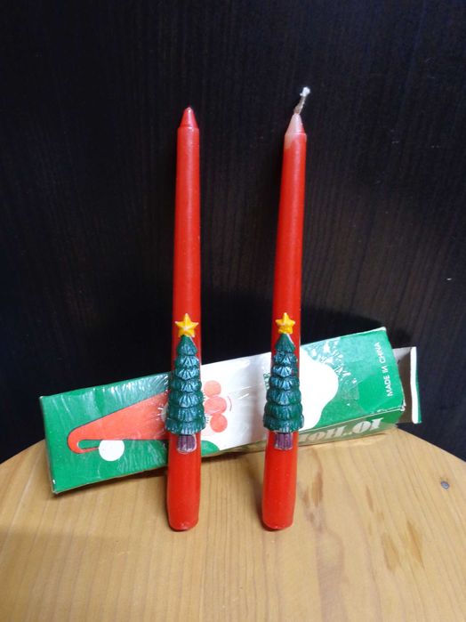 Velas com árvore de Natal