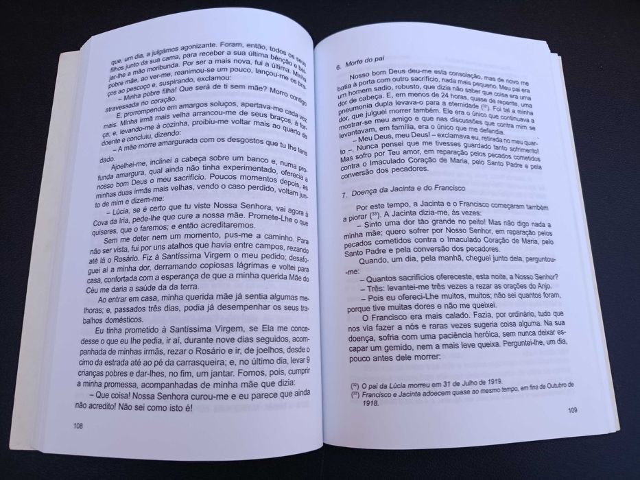 Livro "Memórias da Irmã Lúcia"