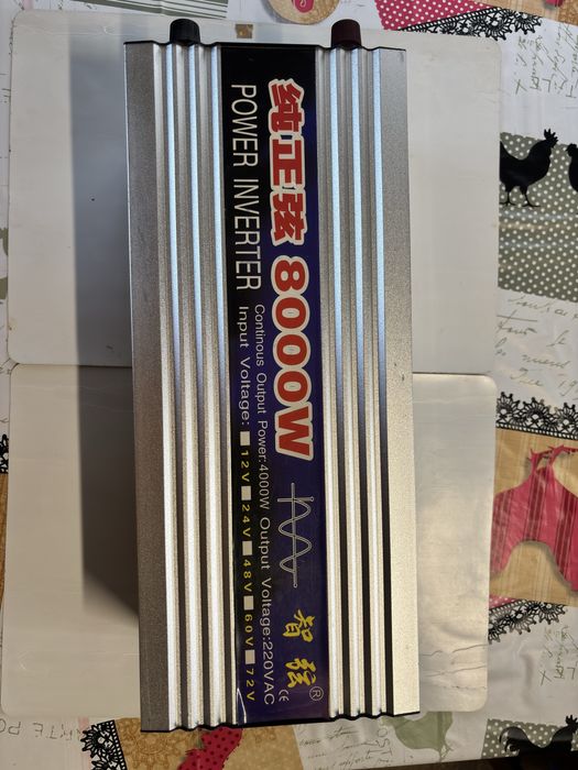 Inversor 24v para 220v - 8000W - Onda Pura