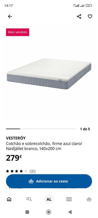 Colchão novo comprado no ikea