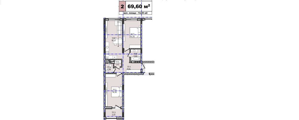 Продаж 2-кімнатної ЖК "Набережний", від забудовника з розтермінуванням