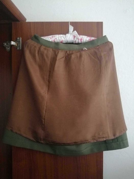 zielona spódnica z podszewką S