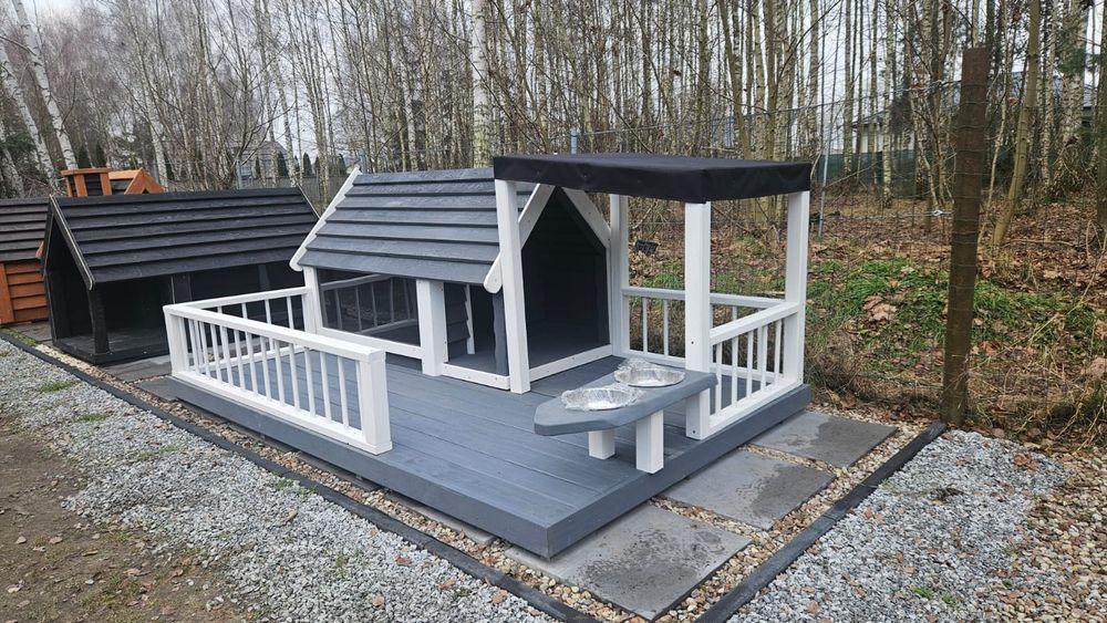 Buda dla psa XXL 200x125 DREWNIANA – nowość 2025 – eko bez chemii