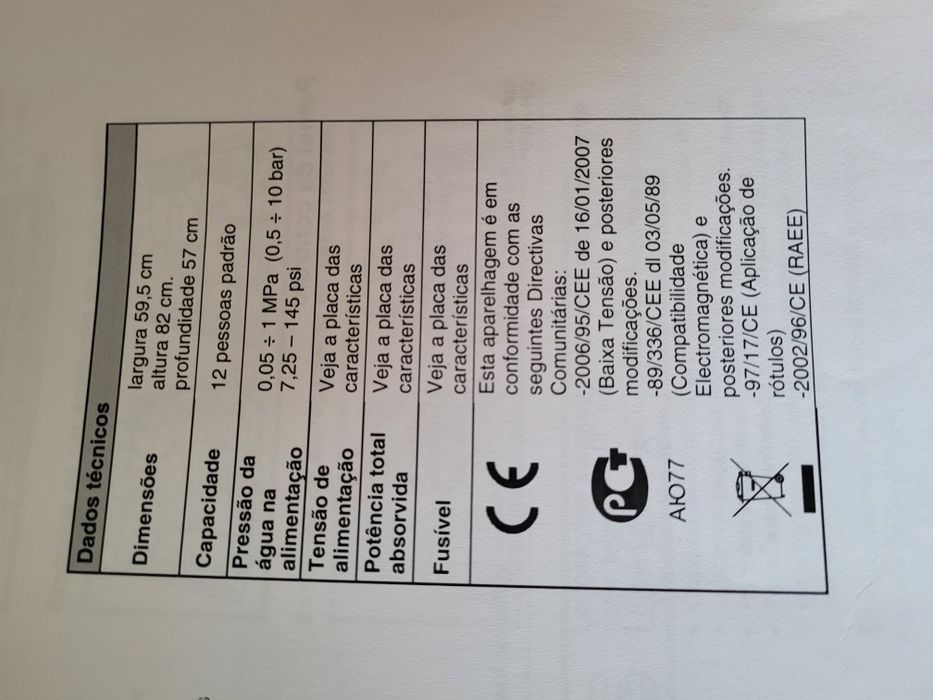 Máquina Loiça  Ariston Hotpoint