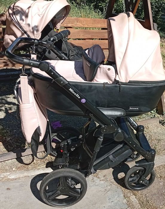 Mirello Richmond. Дитяча шкіряна коляска зима- літо