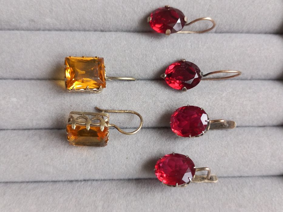 Серьги серебро 875проба звезда