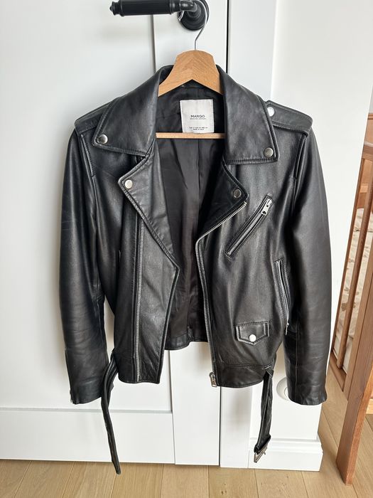 Skórzaba kurtka biker S Mango