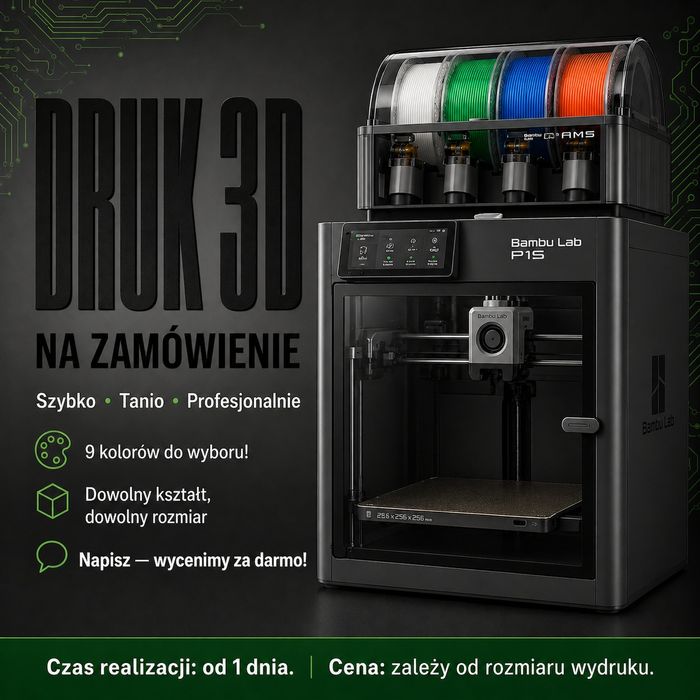 DRUK 3D NA ZAMÓWIENIE •Szybko•Tanio•Profesjonalnie