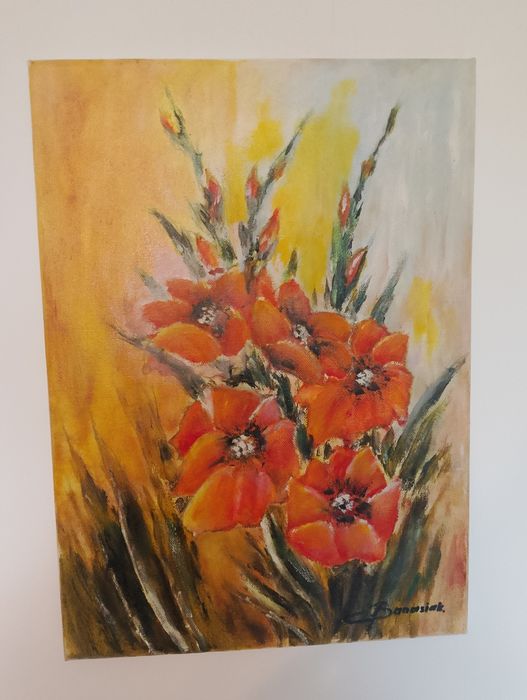 Obraz kwiaty czerwone