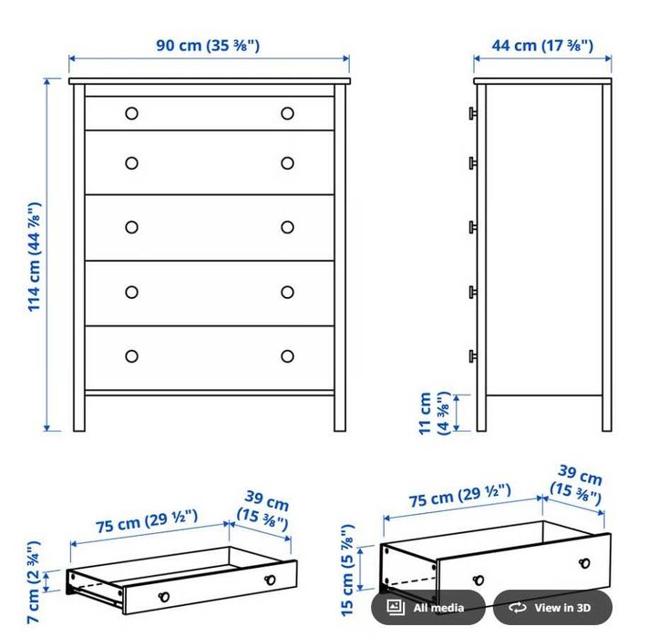 comoda ikea koppang castanho preto