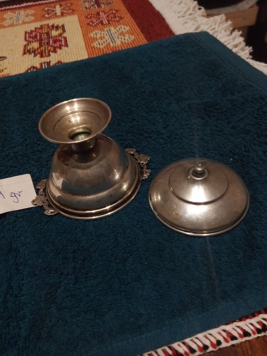 Vintage Piękna cukiernica i puzderka włoskie próba 800