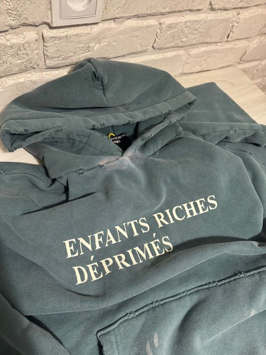 enfants riches deprimes logo hoodie green erd