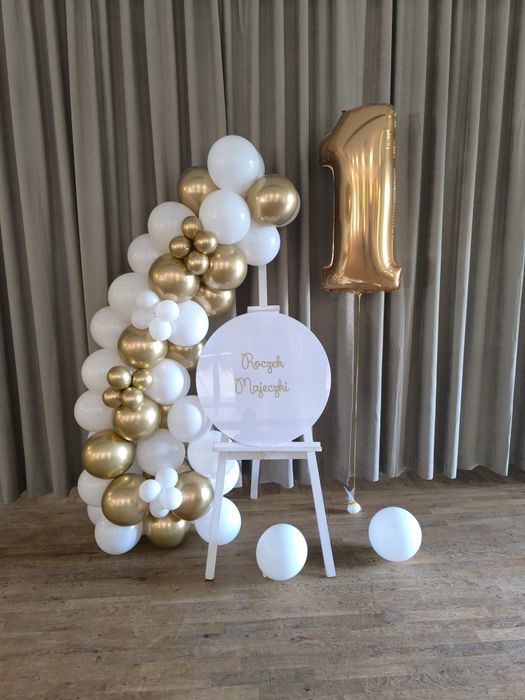 Balony z helem, ścianka balonowa do zdjęć