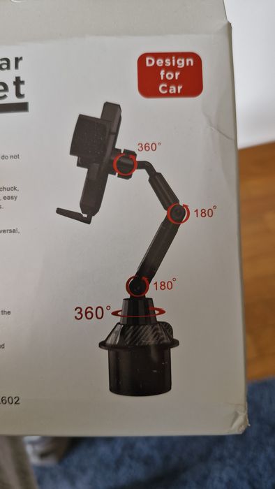 Suporte de smartphone para prender em local do copo ou cinzeiro auto