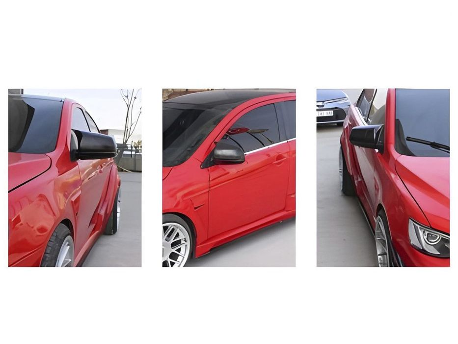 Mitsubishi Lancer X 2008- рр. Накладки на дзеркала BMW-Style (2 шт)