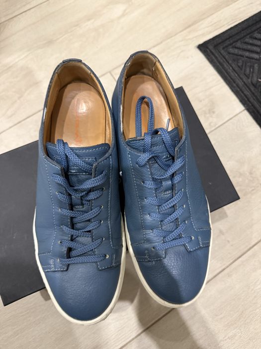 Кожаные кеды Santoni