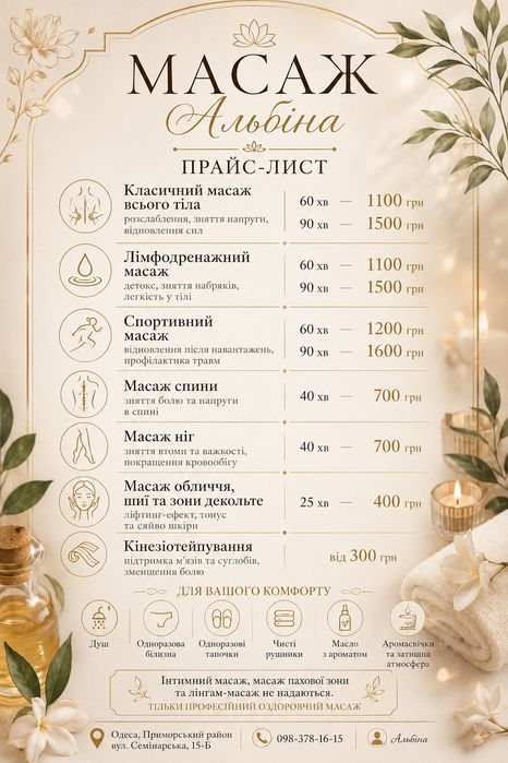 Професійний масаж в Одесі