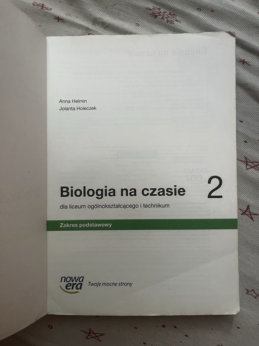 Biologia ksiazka nowa era liceum technikum 2/3 klasa