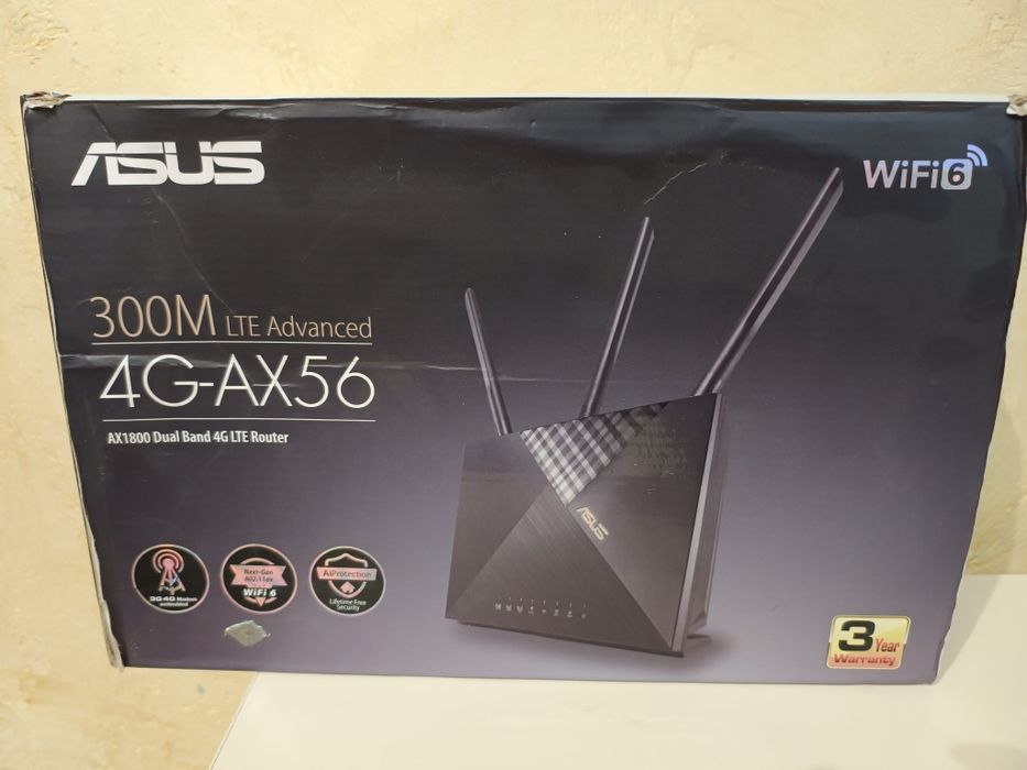 ASUS 4G-AX56 AX1800 Gigabit Dual‑Band LTE Router