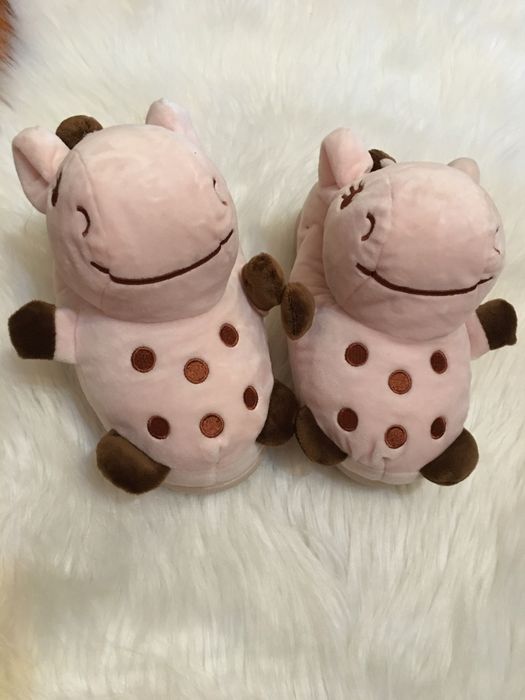 Pink Turtle-Shaped Slippers
