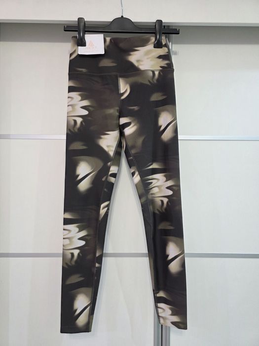 Nowe legginsy zielone khaki wzory next yoga XS