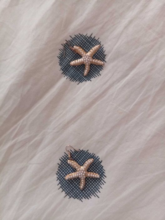 Brincos novos, em forma de estrela do mar
