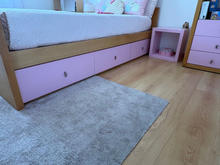 Conjunto de Mobília de Quarto Infantil/Juvenil – Completo e Funcional