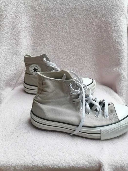 Converse Chuck Taylor All Star – beżowe trampki wysokie, rozmiar 36