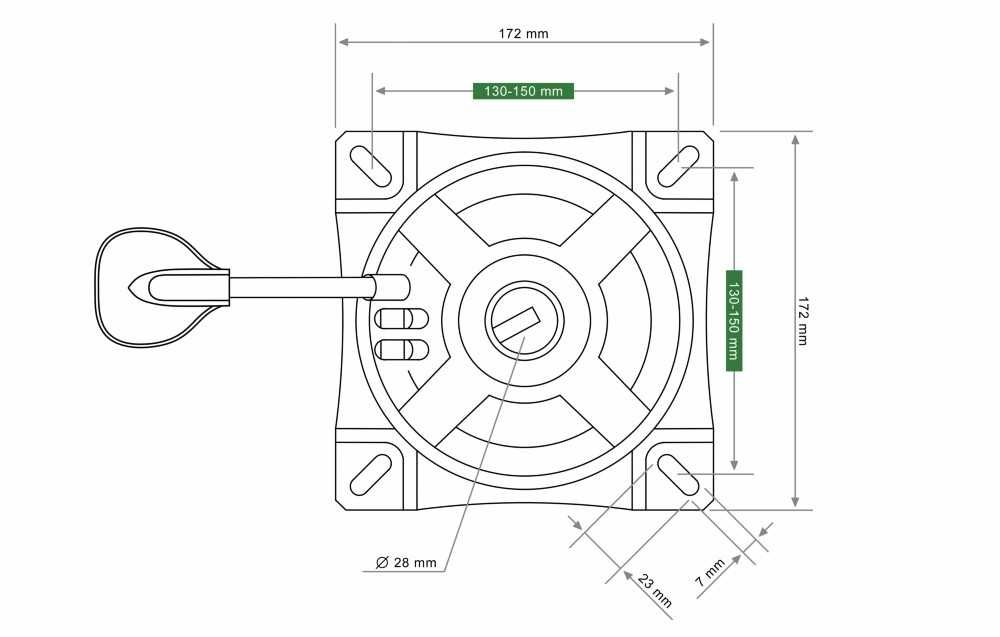 Blacha siedziska BS 06 (rozstaw otworów: 130-150x130-150 mm)