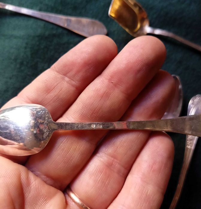 Colheres Café Prata Séc XIX