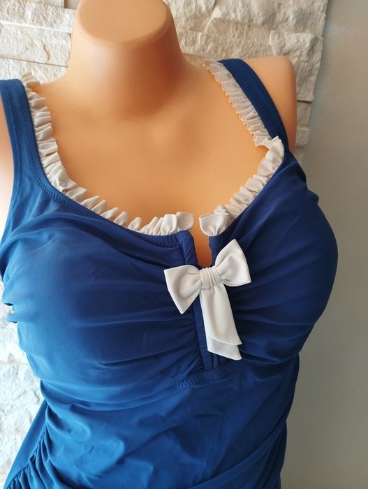 Ciążowy chabrowy top tankini góra od stroju kąpielowego 40/42