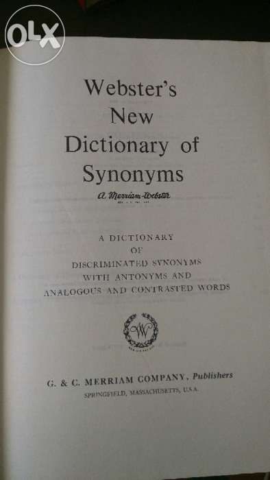 Coleção de três dicionários Webster