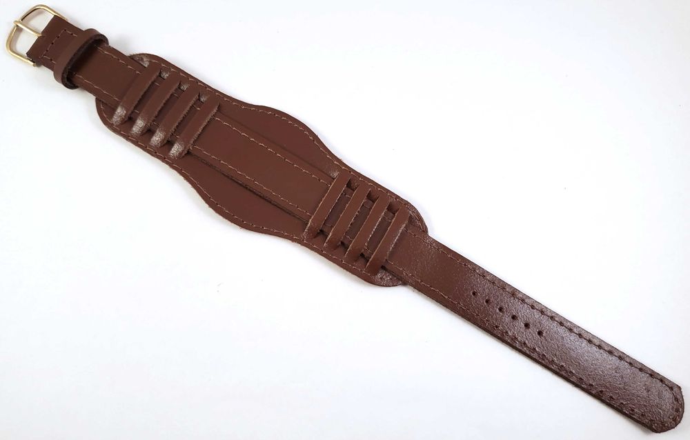Ремешок с напульсником для часов 18мм Ретро Aviator. Натуральная кожа.