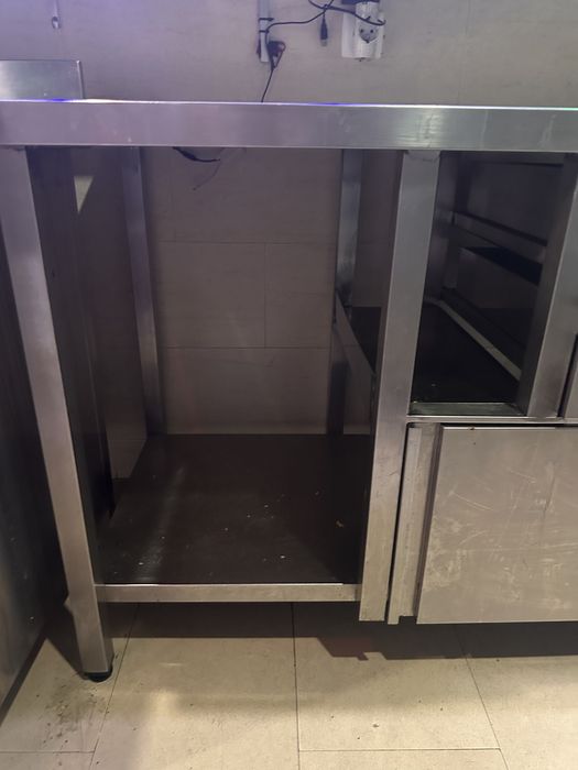 Bancada inox com gavetas