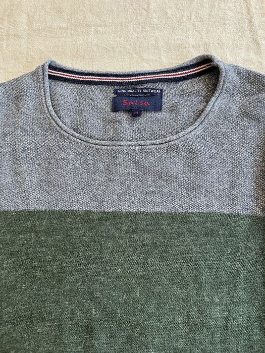 pullover salsa verde e cinzento M