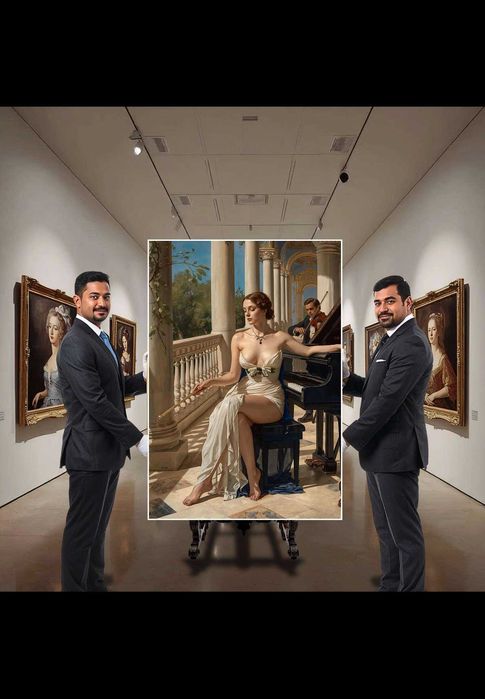 Obraz na płótnie - cykl "Wiekowa elegancja" - wielkość 75cm x 108cm